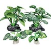 Vtapliea 4PCS Aquarium Plants Betta Fish Tank Decorations Small Size