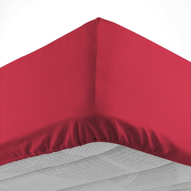 douceur d'intérieur, Fitted Sheet (90 x 190 cm) Lina Marsala