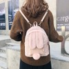 Women Bunny Backpack Plush Mini Fluffy Rabbit Ear Backpack Fuzzy