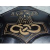 metaldevastation.com KAMPFAR.. LEATHER GAUNTLET THOR'S HAMMER.VIKING BLACK METAL...(MDLG0 - LEFT,