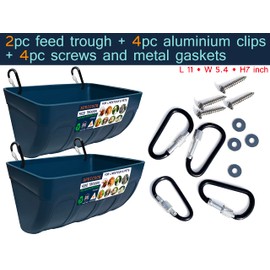 Chicken Feeder Waterer, Goat Feeder - 2 Pack, 5.5 Quart, for Goats Chickens Duck Sheeple Dogs Piglets Deers Gooses, Turkeys, Goat Supplies(Appearance Patent Product)