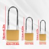 Lamondre Padlock, Heavy Duty Padlock Long Shackle Padlock with Keys,