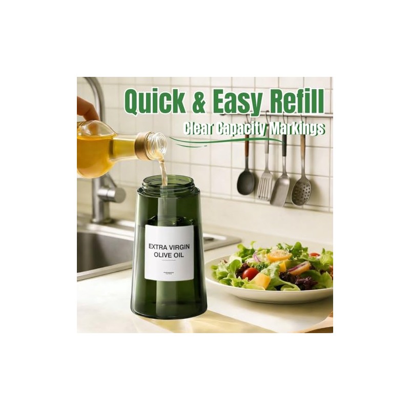 2-in-1 Olive Oil Sprayer & Dispenser Set - 16oz Fine