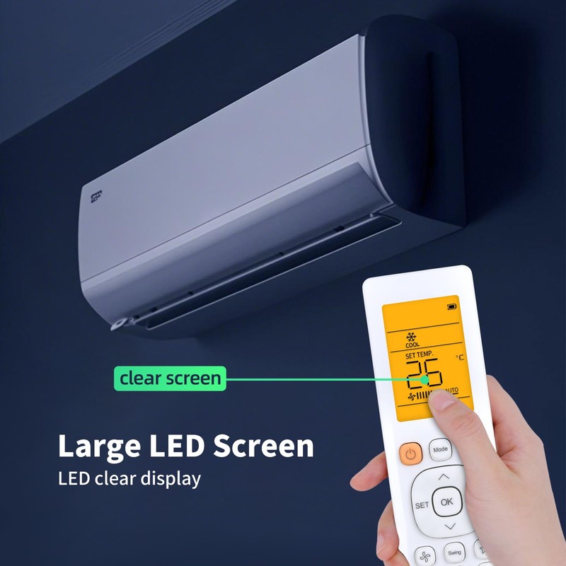 PZL Replacement AC Remote Control for Senville LETO Series Air