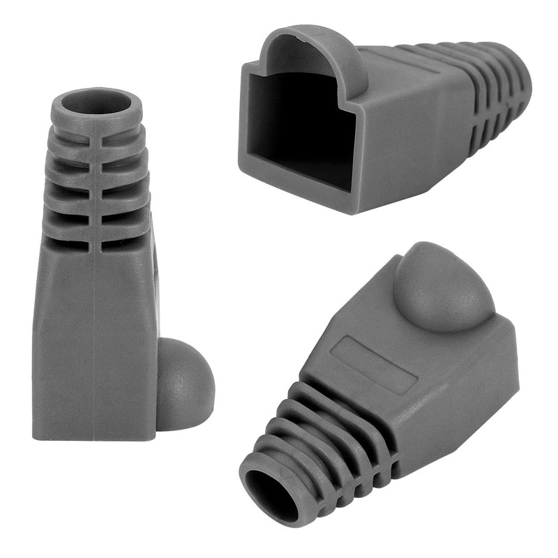 Aussel 10 Color 100PCS Soft Plastic Ethernet RJ45 Cable Connector