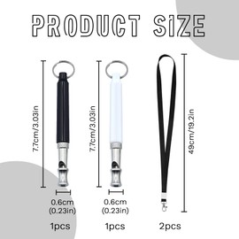 JOJIU 2 Pack Dog Whistle,Adjustable Frequency Silent Dog Whistle,Dog Training Whistles for Recall with Lanyard,Ultrasonic Stop Barking Silent