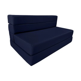 Danfuton Twin Lounger Folding Foam Mattress, Portable Chair Mattress 6x39x 80 Navy