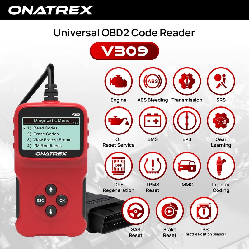 ONATREX OBD2 Scanner Code Reader Fault Code Reader Scanner CAN