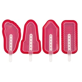 Avanti 12487 Stackable Ice Popscicle Moulds 4-Pieces Set, Red
