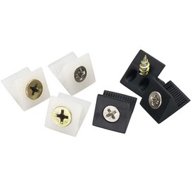 100 Pcs Plastic Corner Braces Furniture Drawer Bottom Repair Fixing Mending Wedges with Screws (White and Black)