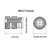 ShineNow Threaded Heat-set Inserts Brass for Printed Plastic Parts M4