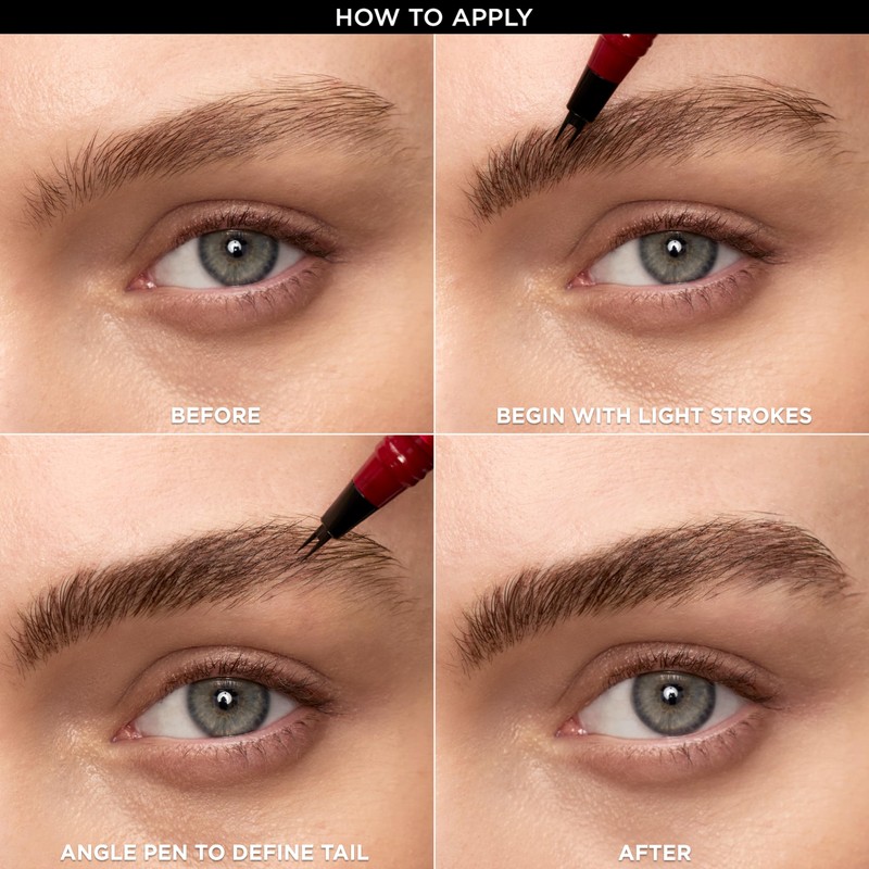 L'Oreal Paris Faux Brow, Hair-Like, Filling Eyebrow Pen with Double-Brush