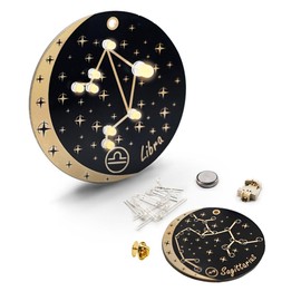 Treedix Soldering Practice Kit Star Signs Electronics DIY Soldering Project Kit Light up Creative Present, New Version With Battery For Beginners, Students and DIYers (Libra)