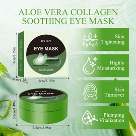 ZACUEEOCY Under Eye Patches, 60PCS Aloe Vera Eye Masks for Puffy Eyes and Dark Circles,Eye Patches for Women, Anti-Aging Eye Treatment Mask to Reduce Wrinkles & Fine Lines