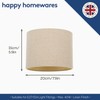 Modern and Elegant Taupe Textured Linen Fabric Small 8" Drum