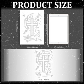 MAYJOYDIY Cross Music Note Rhinestone Iron on Hotfix Transfer Star Heat Transfer Sticker Gothic Christian Cross Bling Clothing Decoration Applique for Shirt Bag Hat Jacket Jeans Shoes DIY Crafts