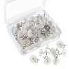 2Pack 100Pcs Clear Heads Twist Pins with 2 boxes, 100Pcs