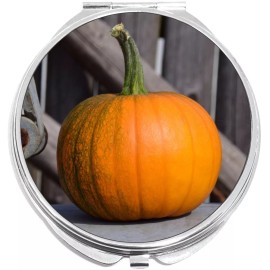 NewCharms Festive Fall Pumpkin Compact with Mirrors - Perfect for your Pocket or Purse