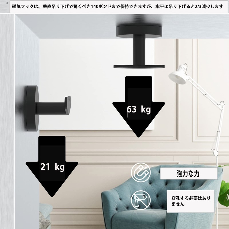 THCMAG Magnetic Hooks Heavy Duty 63kg V Shaped Neodymium Magnetic