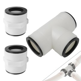 3 Pack Pool Hose Adapter, 1 pack 1.5" to 1.5" Pool Hose T Splitter Connector, 2 Pack 1.5 Inch Split Hose Connector, Above Ground Hose Adapter for Intex Coleman with Gaskets