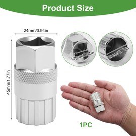 unillea Bicycle Cassette Puller Tool, Compatible with Shimano, Sun Race, 5-11 Speed, Sprocket Puller, Freewheel Remover, Hardened Steel, Repair Tool