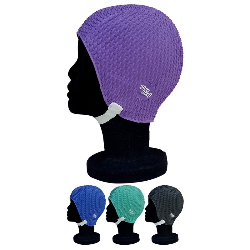 Blue Reef Bubble Pimple Effect Dark Shades Single Solid Colour