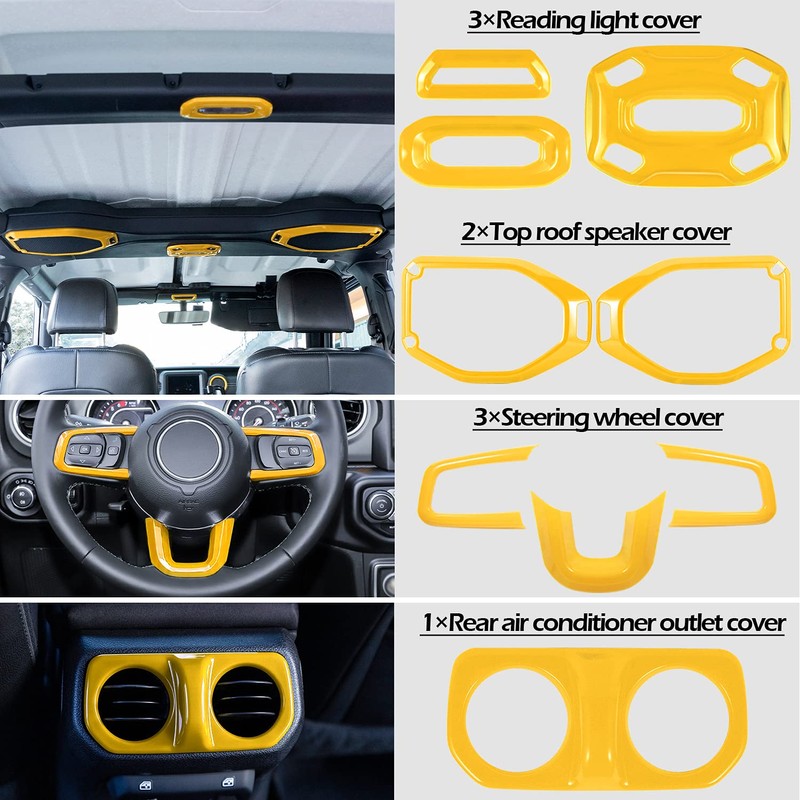 LAIKOU 21PCS Full Set Interior Decoration Trim Kit fit for