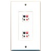 RiteAV - 2 Port Speaker Decorative Wall Plate - White