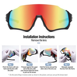 DUCO Polarized Kids Sunglasses Youth Baseball Sun Glasses Sports Teens Cycling Shades Boys Girls with 3 Lenses DK280