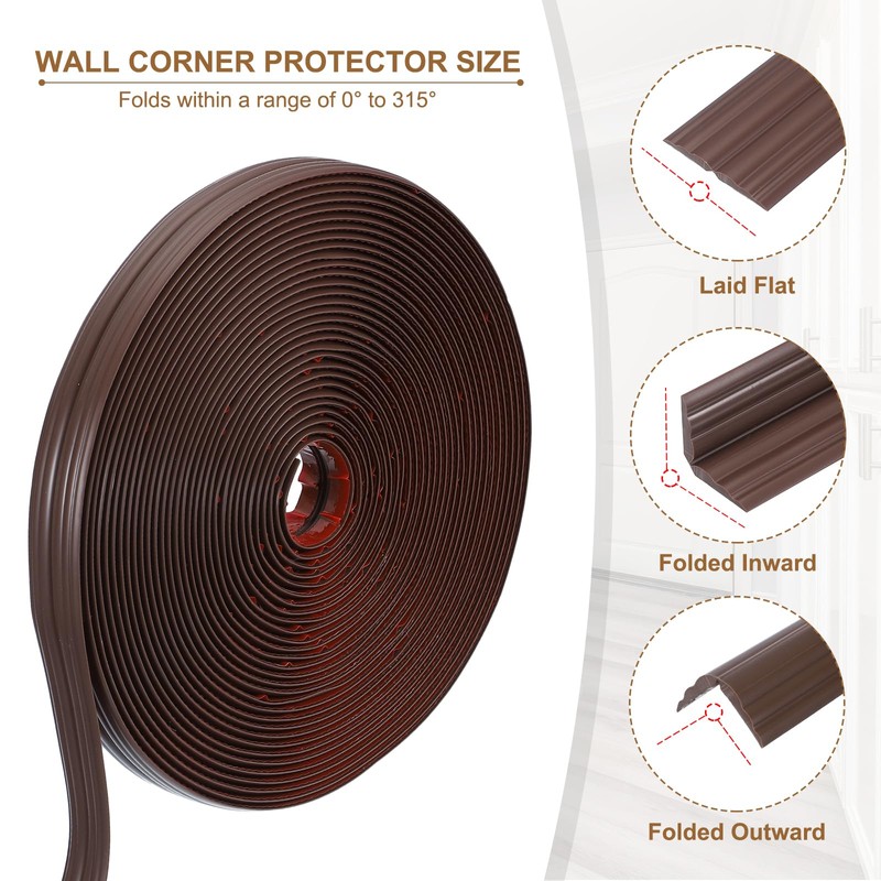 PATIKIL Wall Corner Protector 0.8 in x 33 Ft, Self