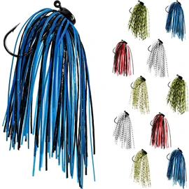 VMSIXVM Ned Rig - Señuelos de pesca, Ned Rigs - Faldas de natación para pesca de lubina, sin malas hierbas, señuelos con gancho Ned Rig para anzuelo, gusano de anzuelo de hongos delicados, jighead