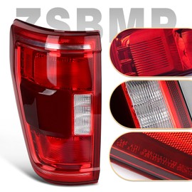 ZSBMP Tail Lights with Bulbs and Harnesses Compatible With 2021 2022 2023 Ford F150 XLT Tremor Halogen W/Blind Spot Rear Light (Left Driver Side)
