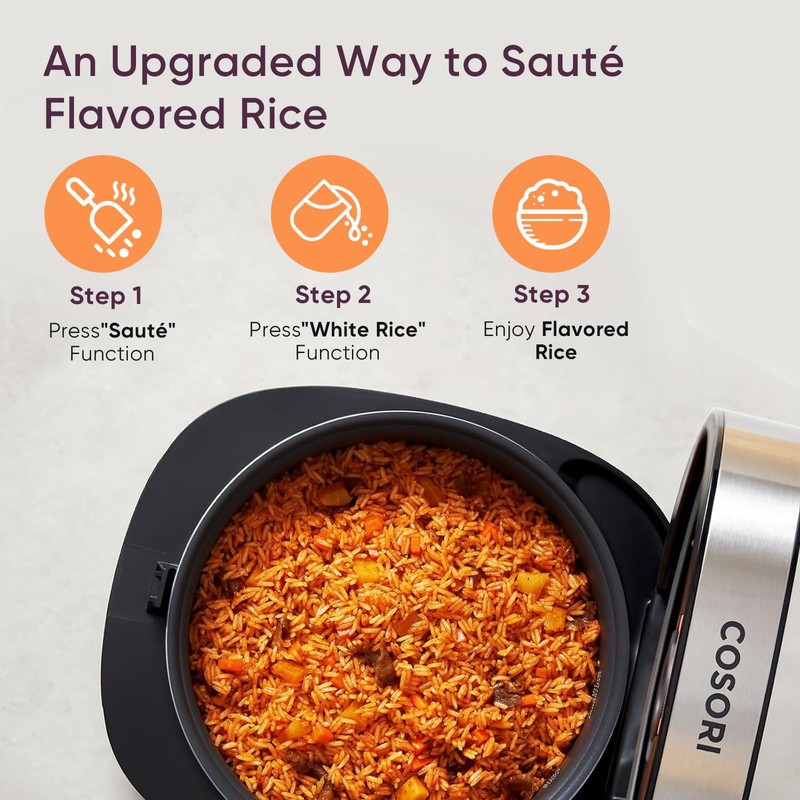 COSORI Rice Cooker 10 Cup, 24h Keep Warm, Non-stick Ceramic