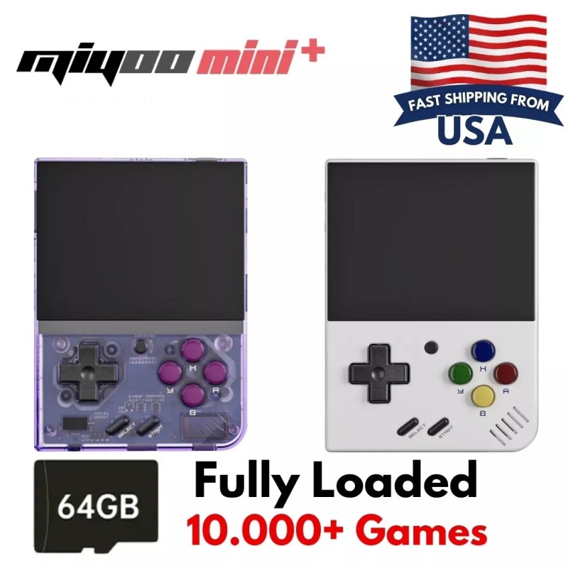 Miyoo Mini Plus Retro Handheld Game Console 64GB Linux System