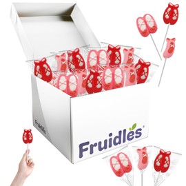 Fruidles Ballerina Lollipops Candy Suckers, Gatherings, Birthdays Parties, Individually Wrapped (24-Pack)