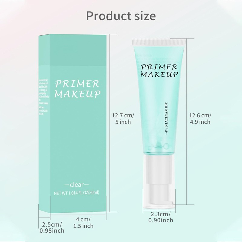 Face Primer, Long Lasting Hydrating Makeup Invisible Pore Under Foundation,
