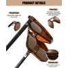 DUCO Retro Vintage Square Polarised Sunglasses Women Men Double Bridge