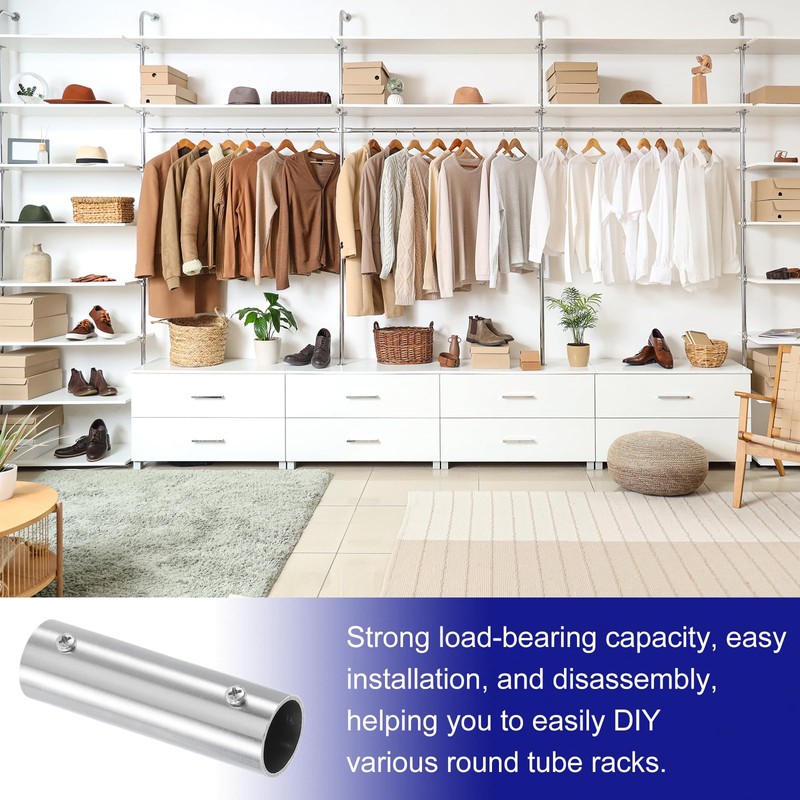 sourcing map 1Pcs 2-Way Straight Pipe Fitting Connector, Fit 1