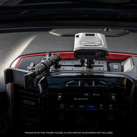 Tackform Magnetic Universal Radar Detector Holder with 20mm Ball | Compatible with Escort, Valentine One, Uniden, Cobra, More | CNC Billet Aluminum | NOT Compatible with 1" / 25.4mm / B Sized Systems