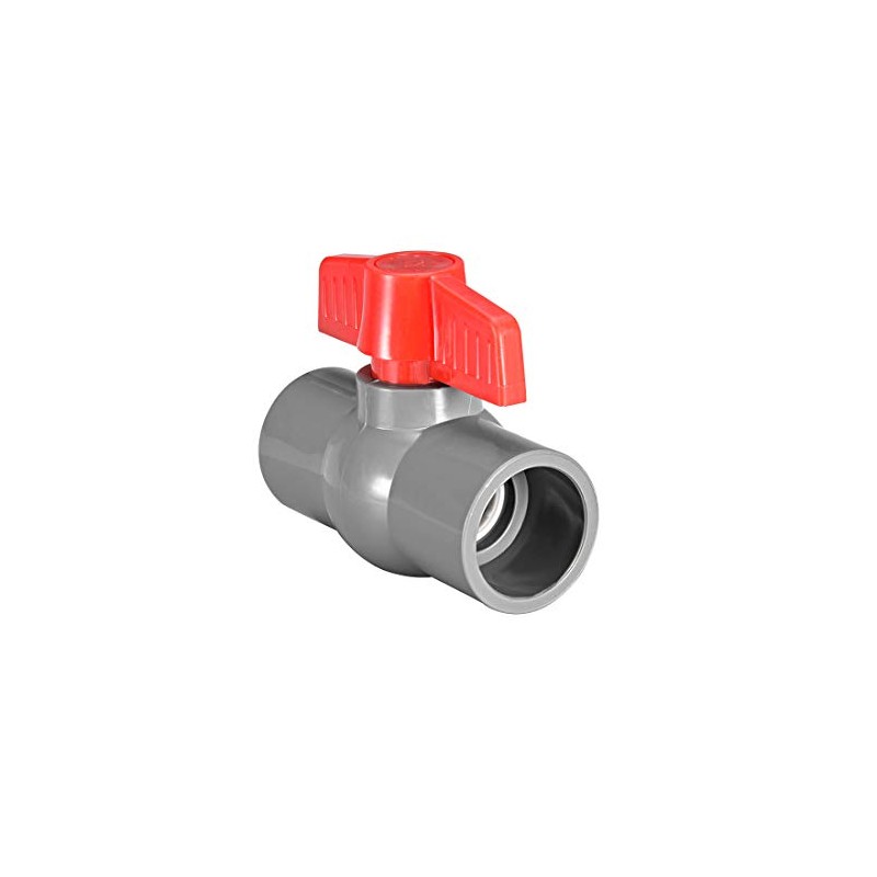 sourcing map 32mm PVC Ball Valve for Water Supply Pipe,