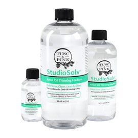 Tusc & Pine StudioSolv™ Odorless Mineral Spirits - Purified Odor-Free Spirit Solvent for Thinning Oils, Artists, Painting Thinner, Professionals, & More! - [2 Pack - 3.2oz (100ml)]