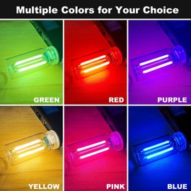 SAMGCHI Car USB Night Lights, Retro Touch Control Car Ambient Lights, Creative Mini Portable Glass Bottle LED Atmosphere Lights for Vehicle, Bedroom, Camping, Hallway, Kitchen (Blue)