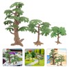 TEHAUX Mini Scene Accessory Model Trees 3PCS Diorama Trees Simulated