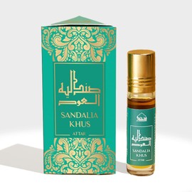Generic Sandalia Khus Attar Oil By, Arabic Perfume Oils For Men & Women's, 100% Pure Ittar Roll On Perfume, Chandan, Sandal, Sandalwood Oil, Eid, Ramadan Gifts & Vegan Islamic Fragrances, 6 Millilitres