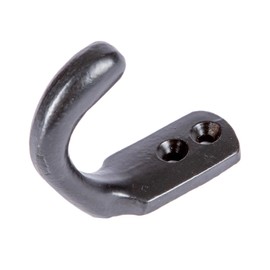 Hammer and Tongs - Single Coat Hook - W20mm x H55mm - Black - Pack of 5