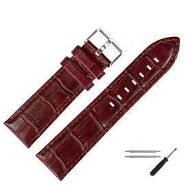 MARBURGER Watch Strap 24 mm 26 mm 28 mm 30 mm Leather Crocodile Embossing Tool Assembly Set 789, brown, Strap.