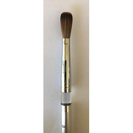 Silver Handle CRIMPED 100% Kolinsky Acrylic Nail Brush (Crimped 8)