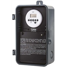NSi Industries TORK DTU40 Indoor/Outdoor, 7-Day 40-Amp Universal Multi-Volt Digital Appliance Timer - 24-Hour Programming - Multiple On/Off Settings - 120-277-Volt - Compatible with Incandescent/Compact Fluorescent/LED - Automatic Voltage Detection