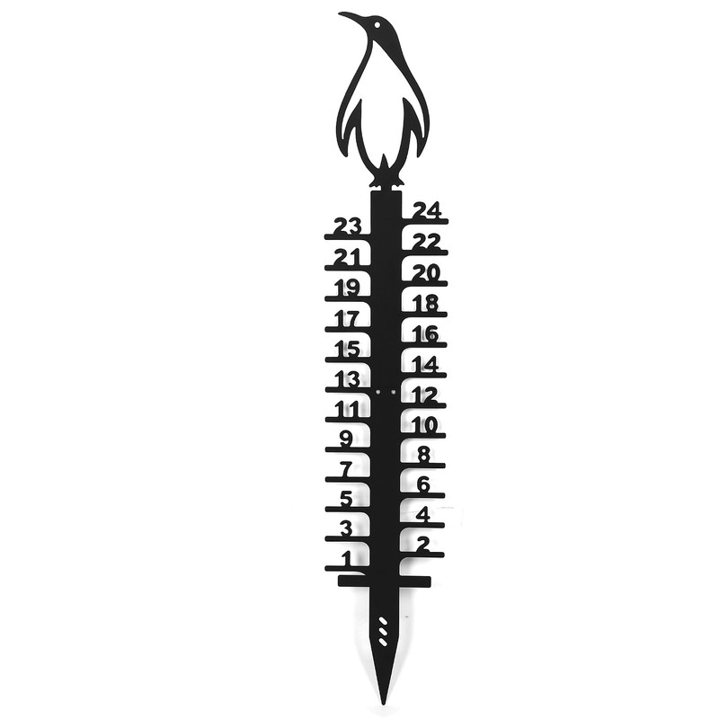 24 Inch Snow Gauge Outdoor Iron Art Decorative Snowfall Measuring
