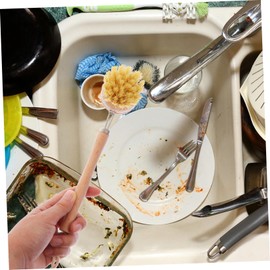 2Pcs Long Handle Wooden Bath Scrubber Body Cleaning Brush for Back Scrubbing Cellulite Massage and Daily Bathing Essentials